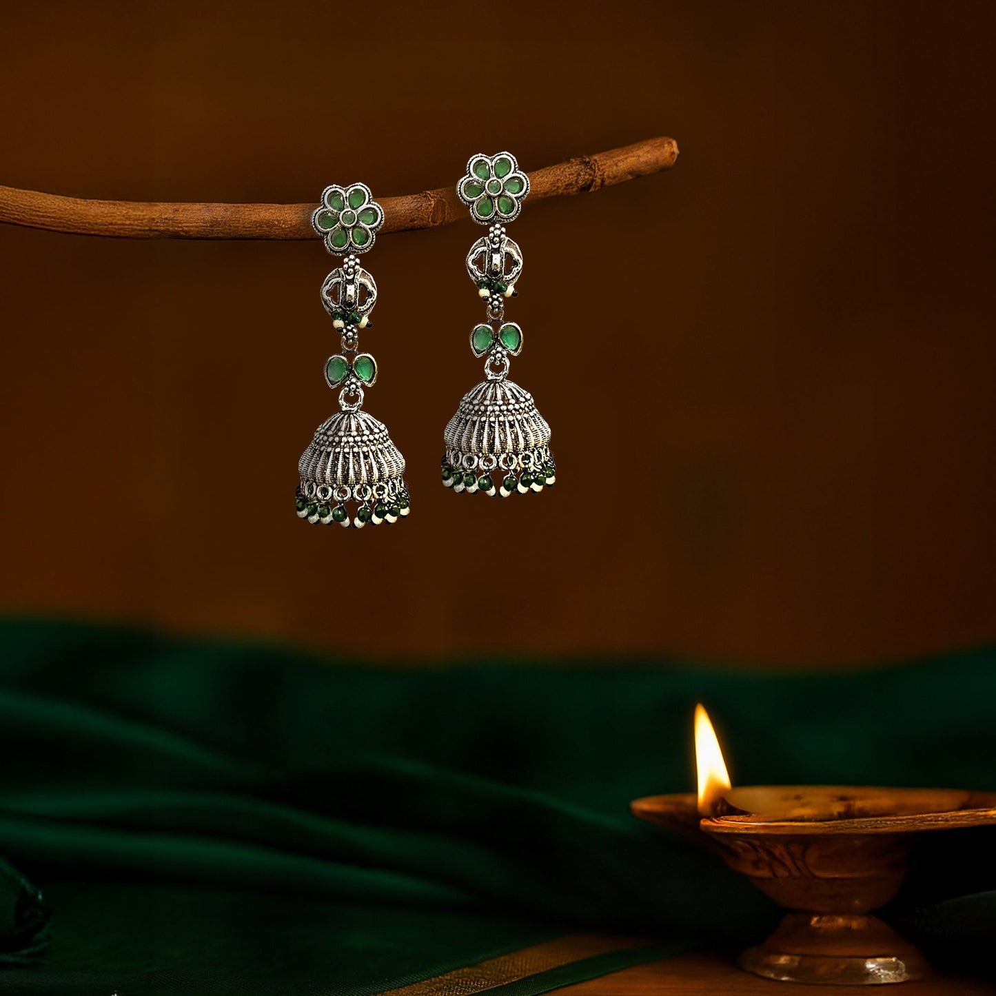 Bela Jhumki Dangler Earrings
