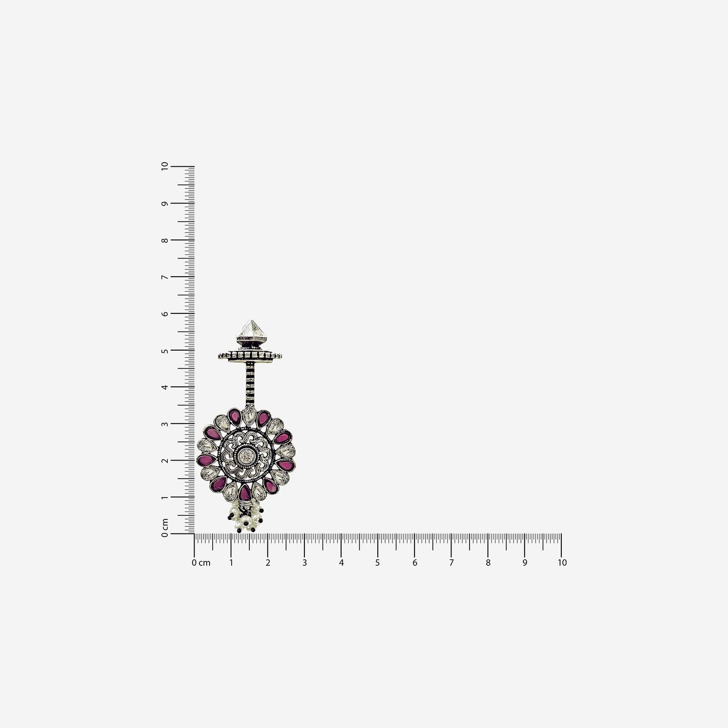 Blue Chandbali Kundan Earring