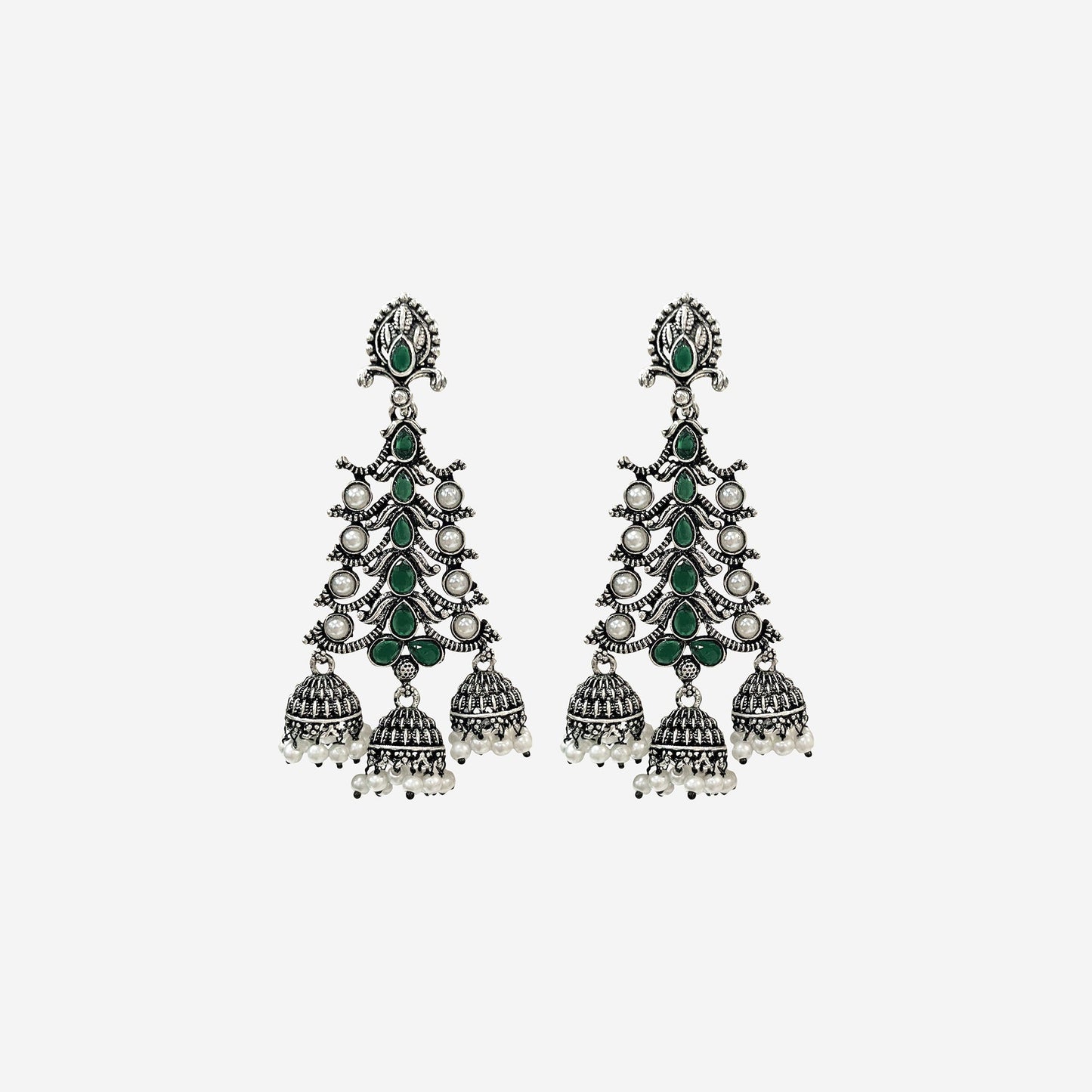 Reema Danglers Oxidized silver Earrings