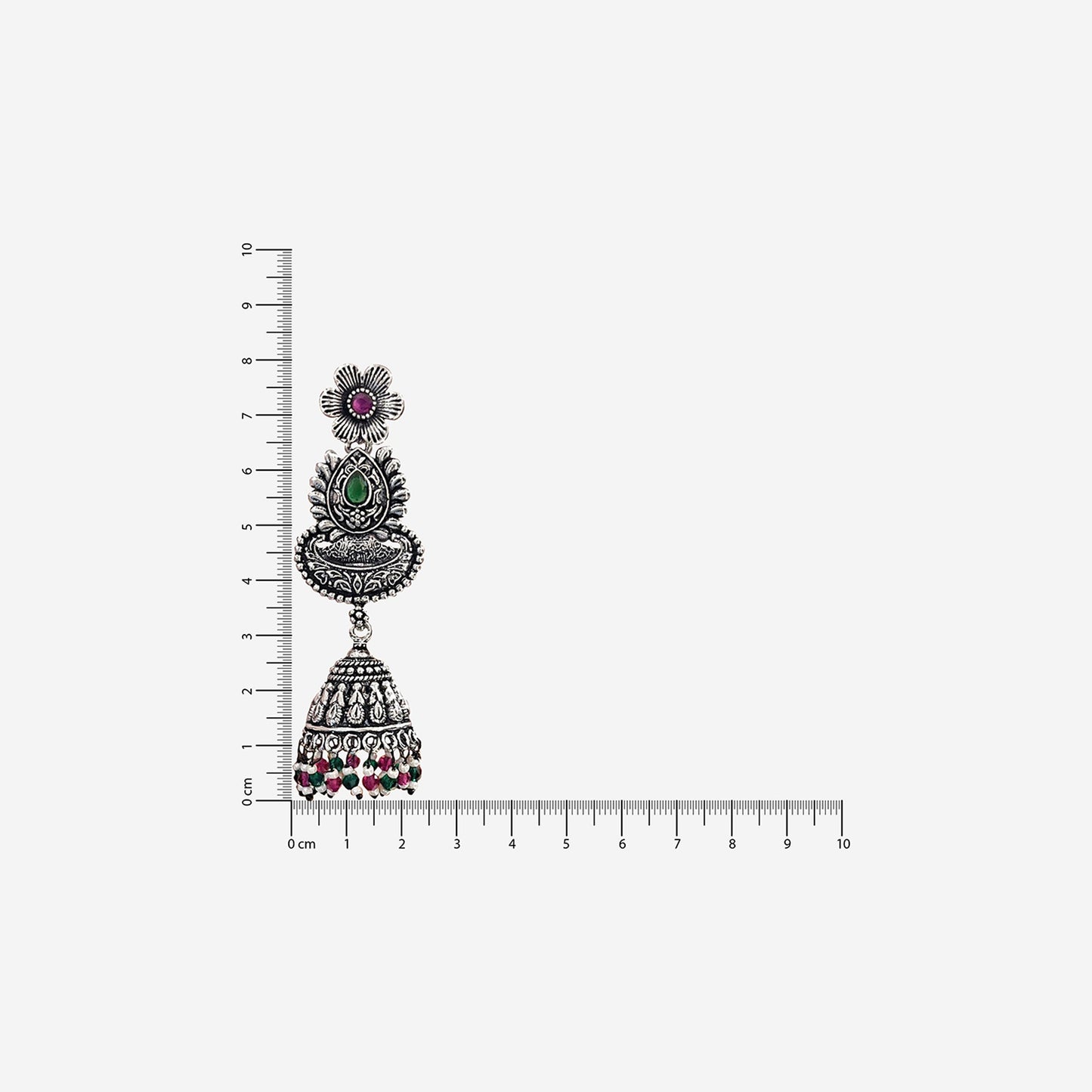Nidhi Silver Oxidized Dangler Earrings