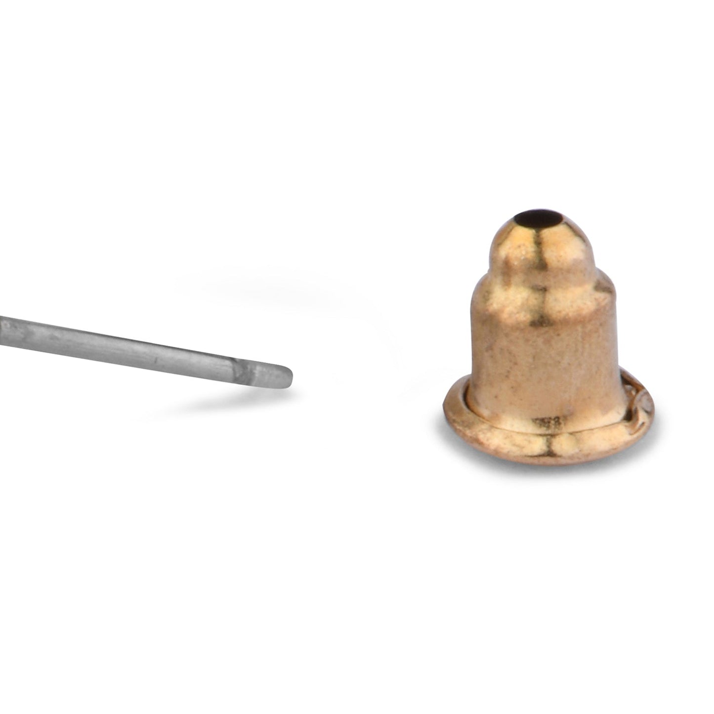 Pink Amber Teardrop Stud Earring