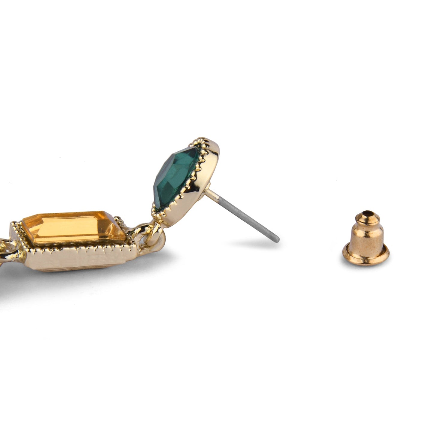 Pastel Multi Crystal Long Drop Earring