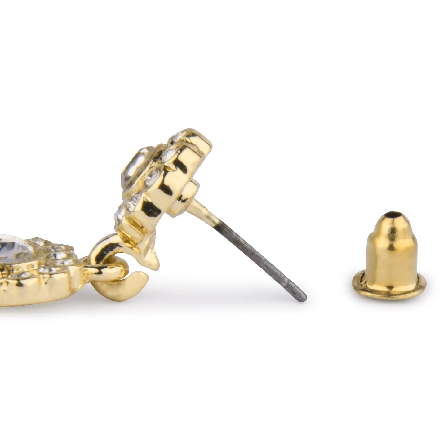 Gold Heart Short Drop Earring