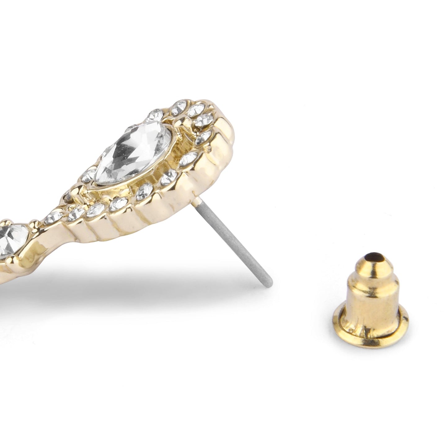 Crystal Studded Drop Earring