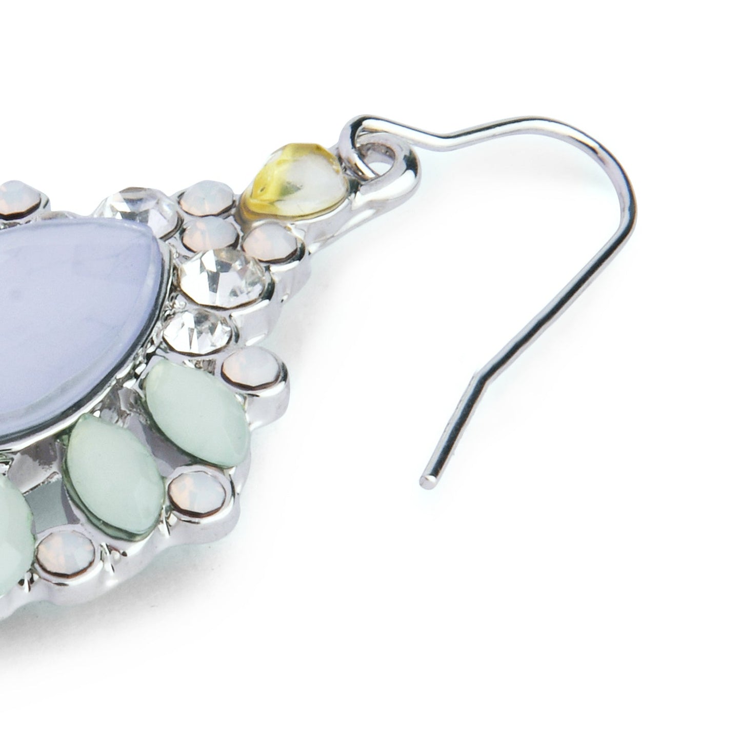 Sea Green Floral Crystal Earring