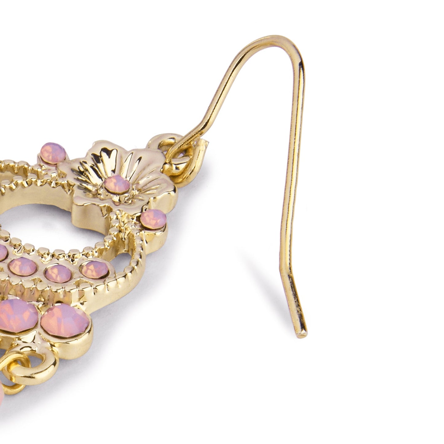 Blush Pink Flower Drop Earring