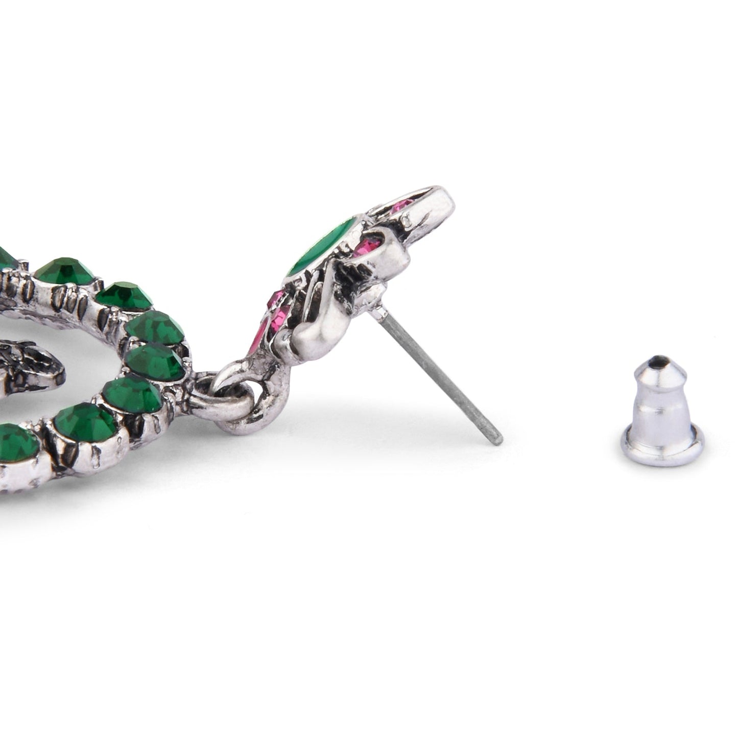 Green Vintage Peacock Earring