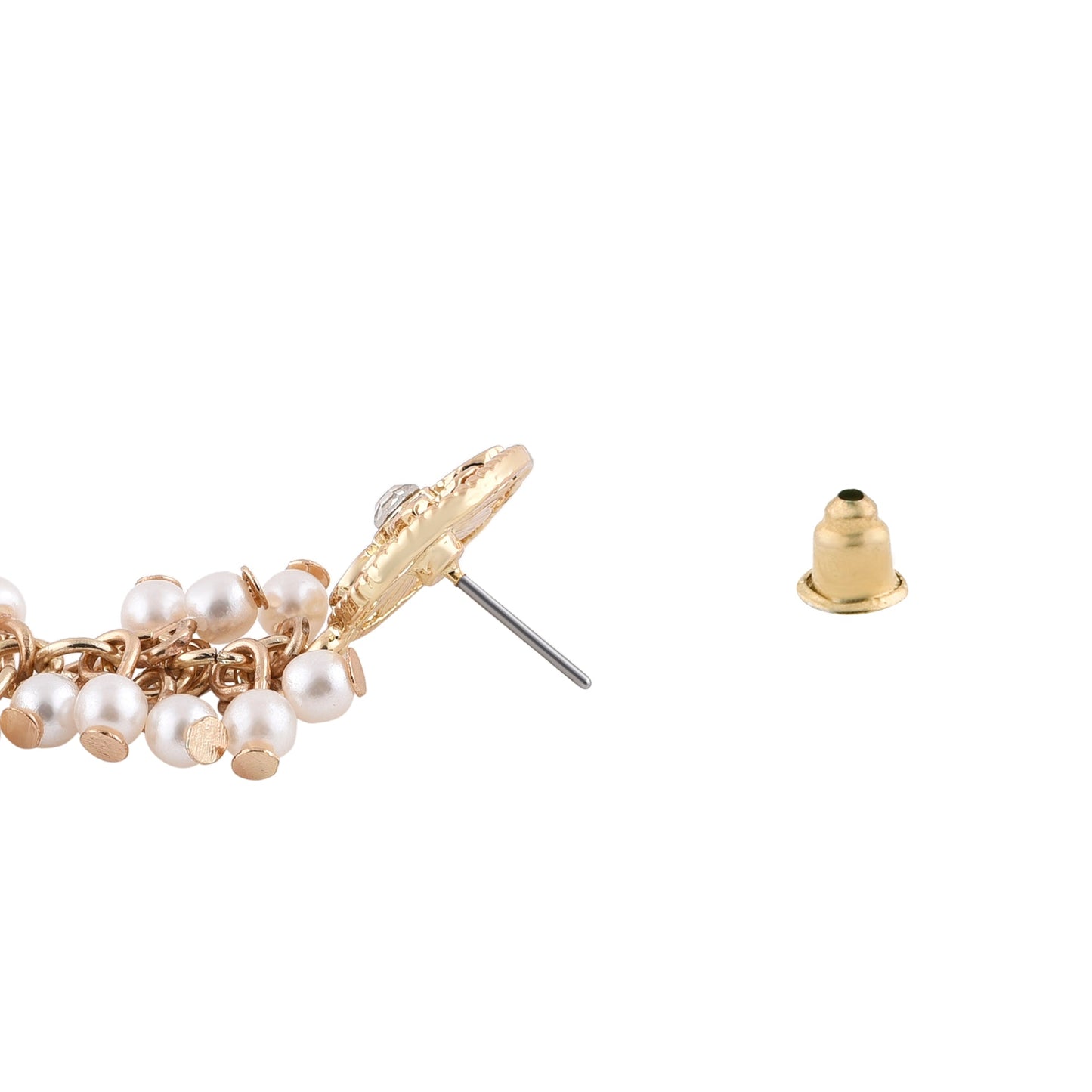 Gold Enamel Long Jhumka