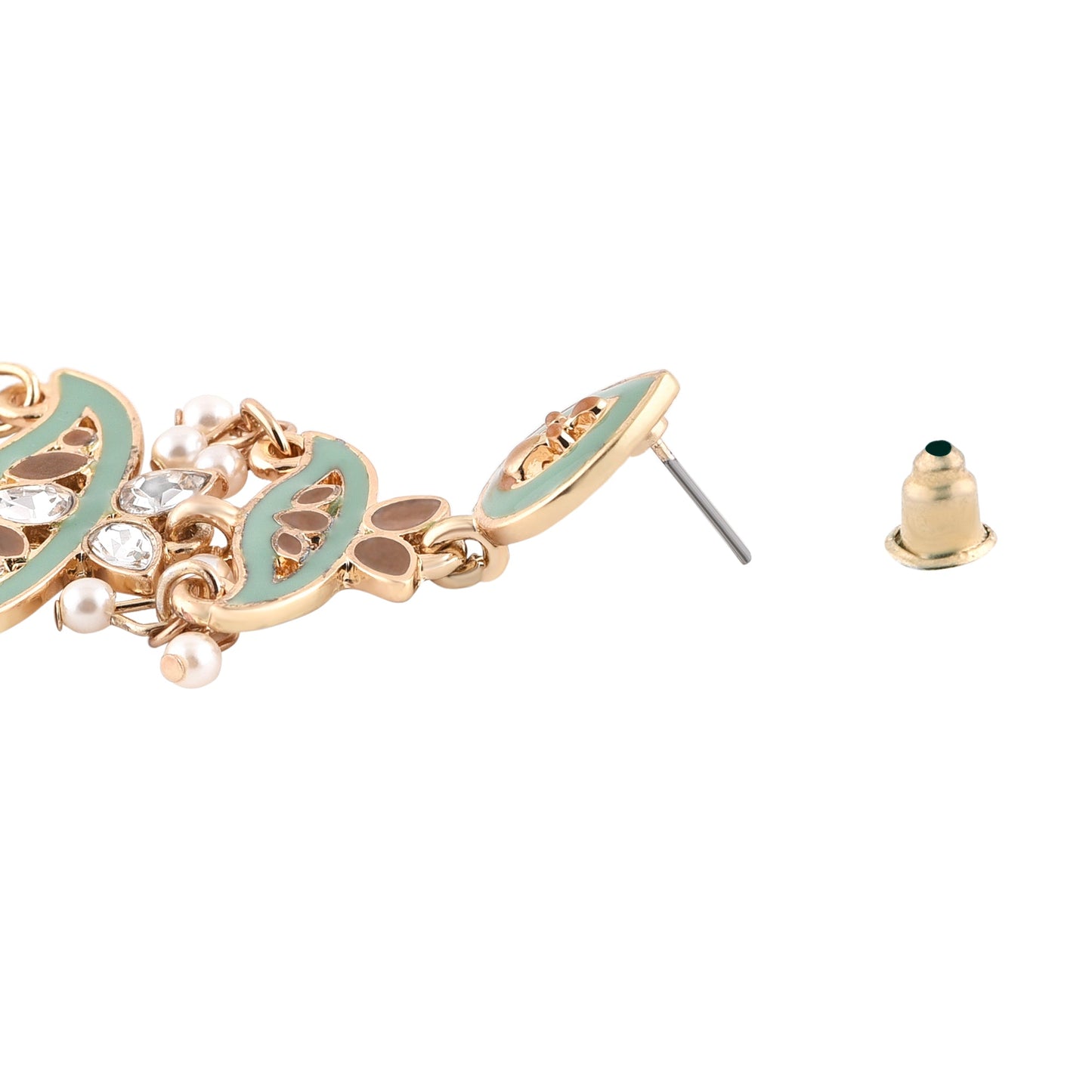 Green Long Drop Earring