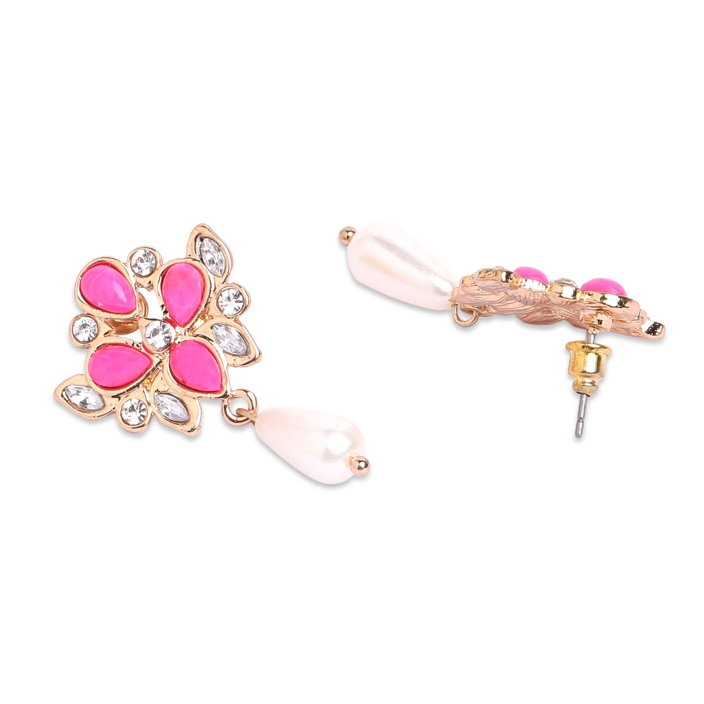 Pink Resin Short Drop Earring