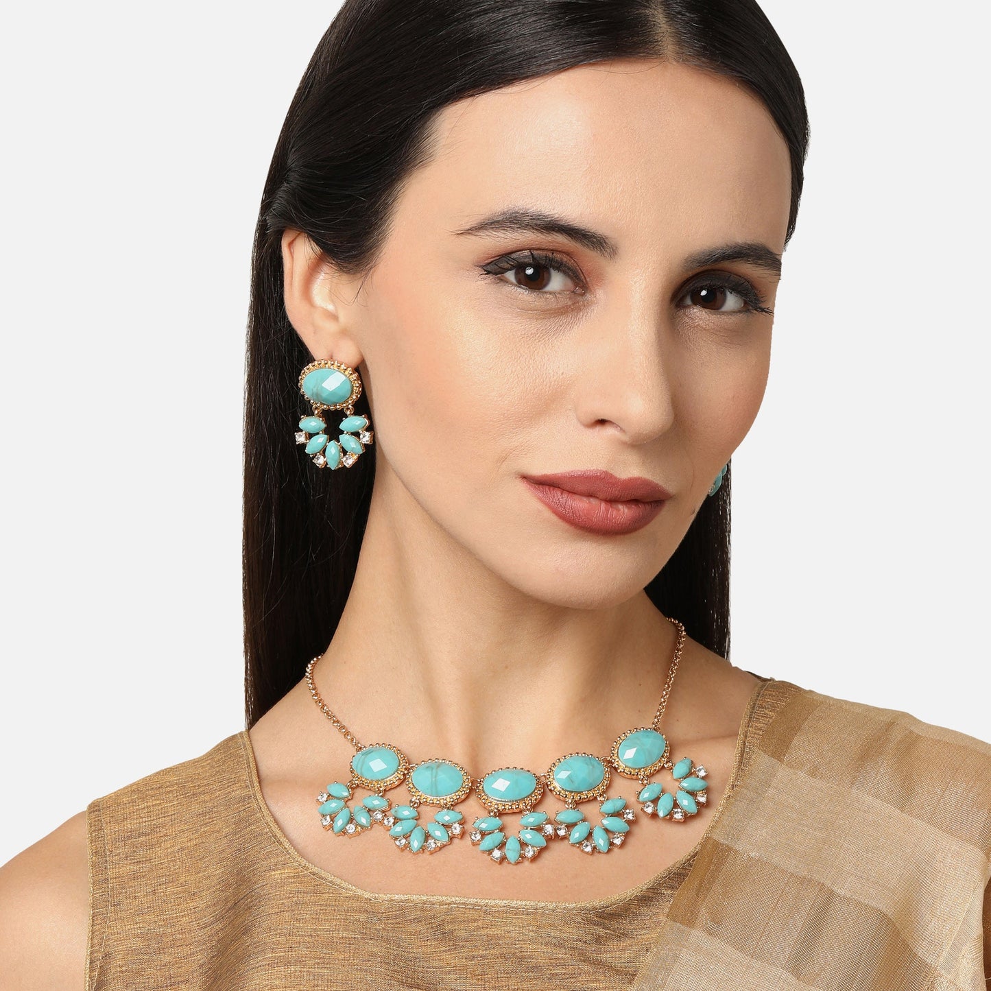 Blue Turquoise Jewellery set