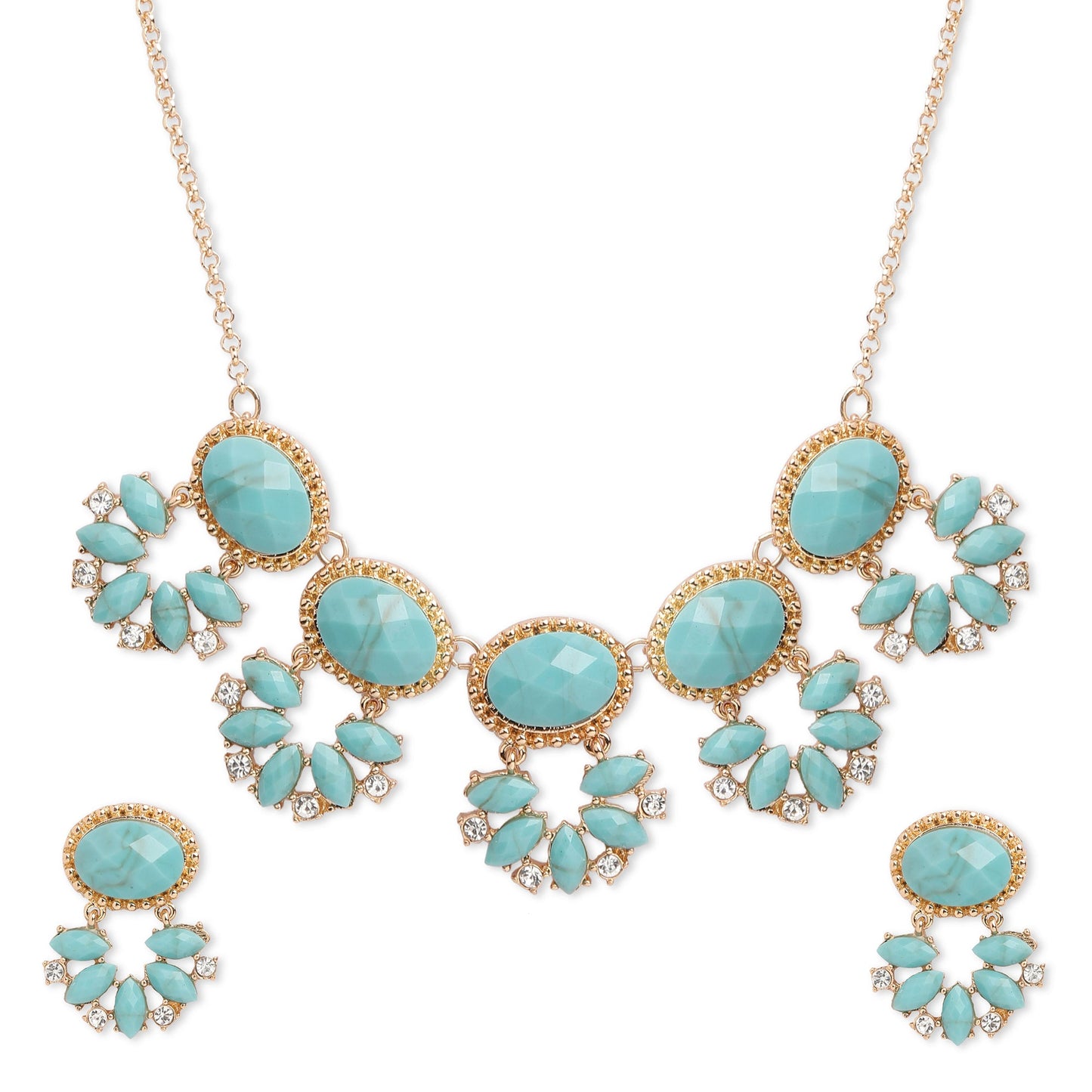 Blue Turquoise Jewellery set