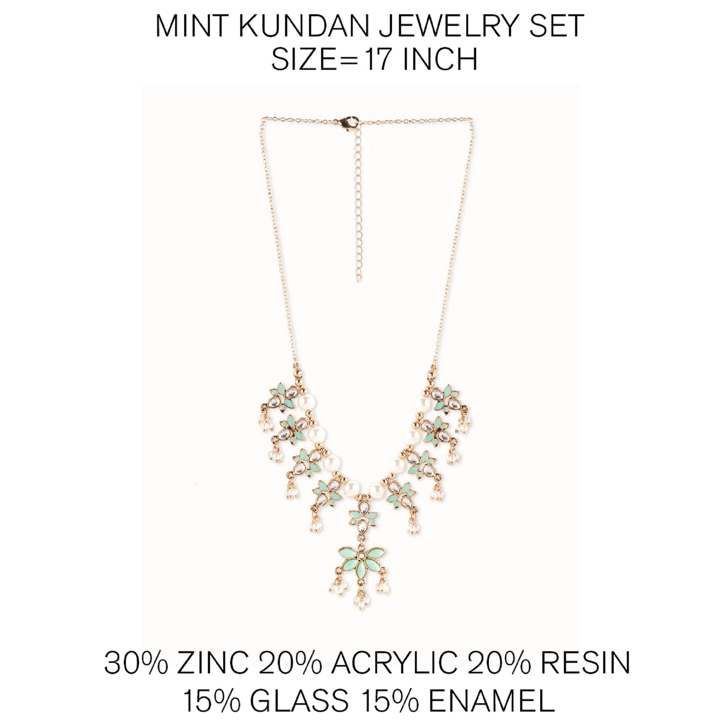 Mint Green Kundan Jewelry Set
