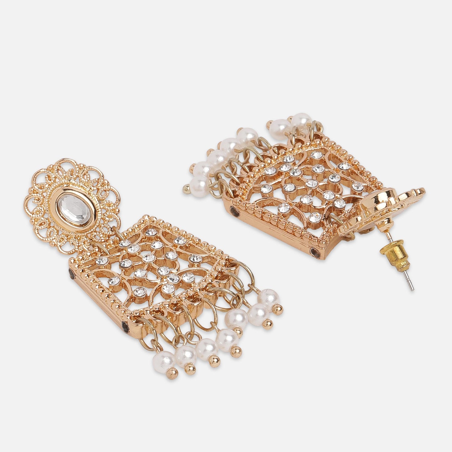 Gold Kundan Plated Earring
