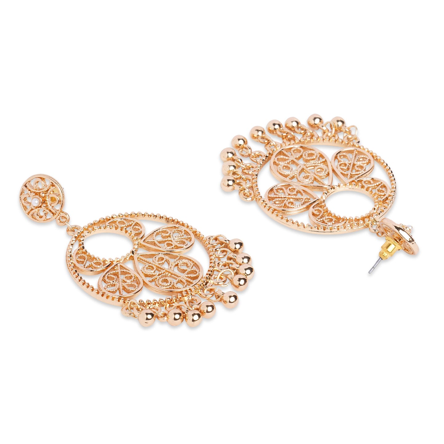 Gold Beaded Chandbalis