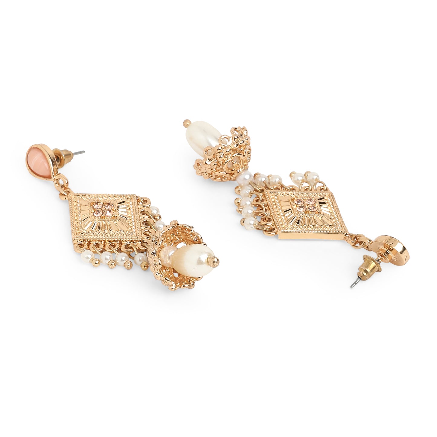 Gold-Pearl Drop Earring