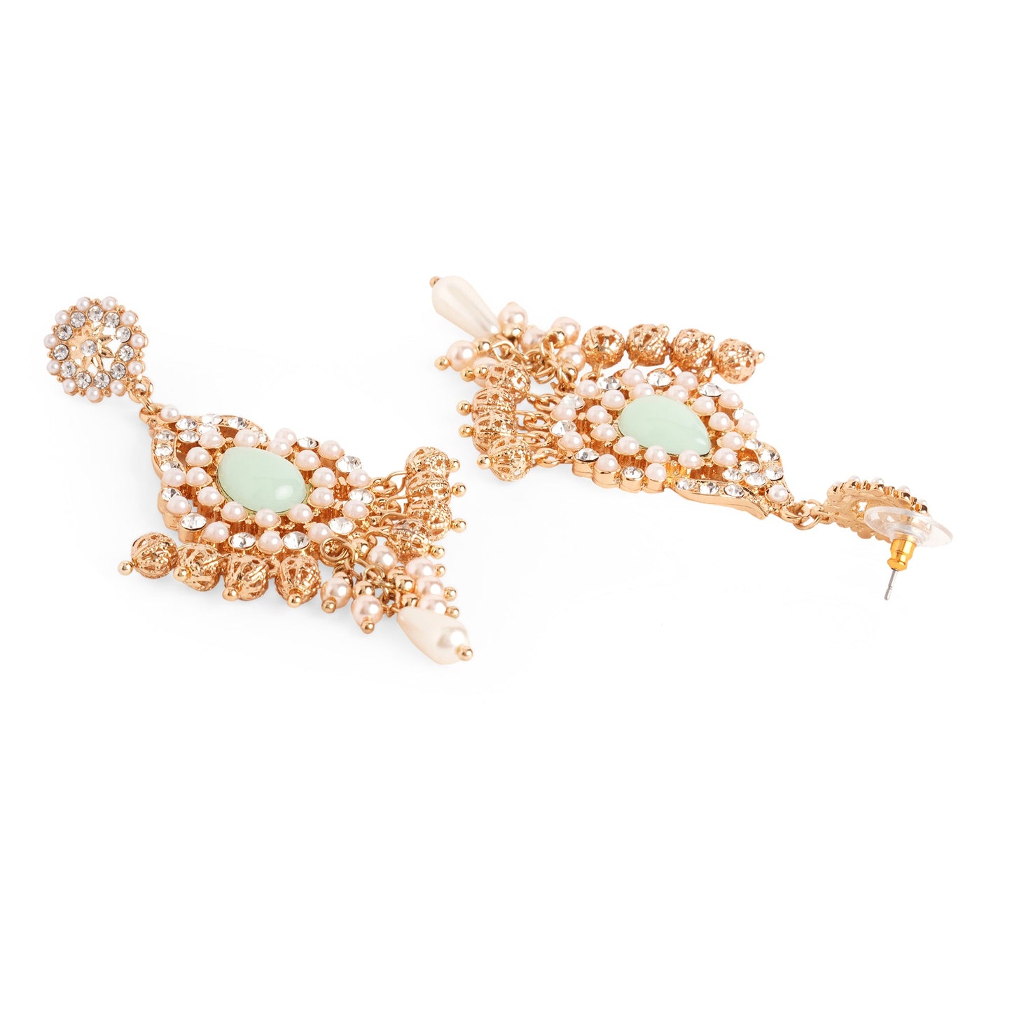 Mint Green Resin Long Drop Earring