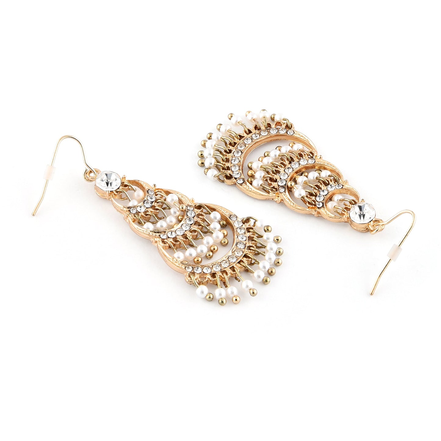 Gold Pearl Layered Earring