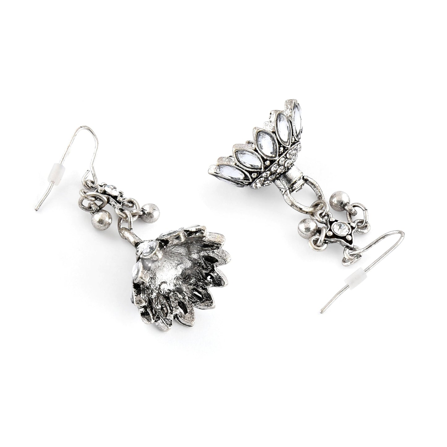 Silver Drop Pearl Earrings