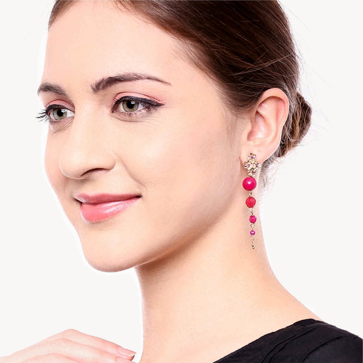 Pink Bead Earrings