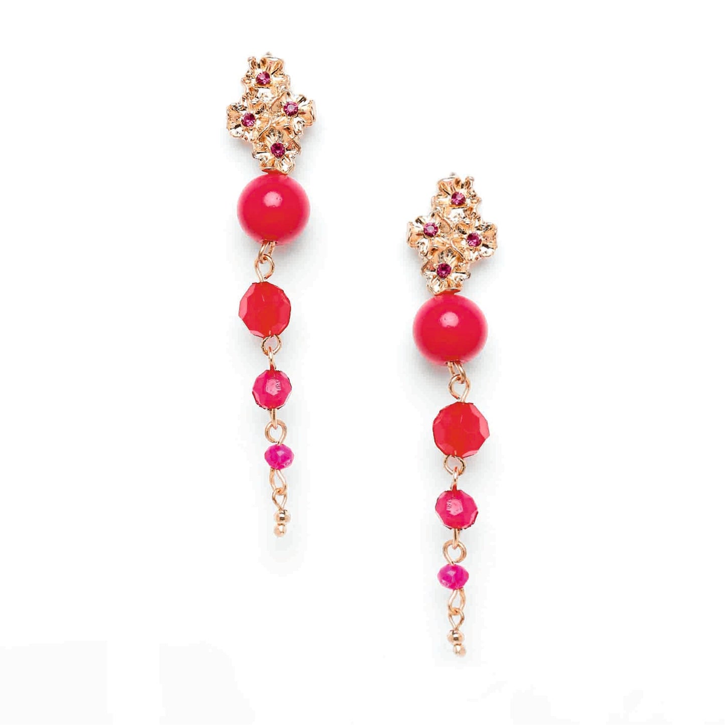 Pink Bead Earrings