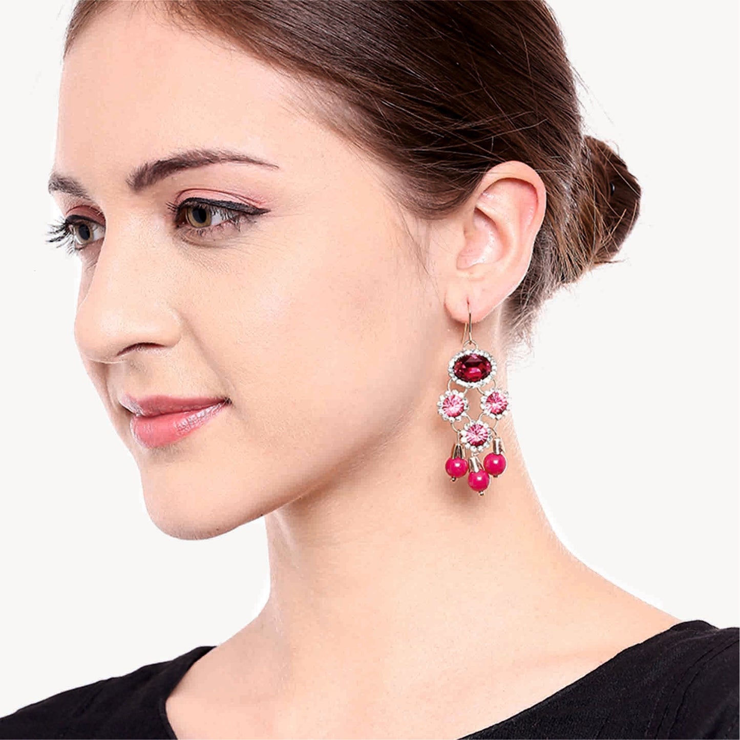 Red Diamante Earring