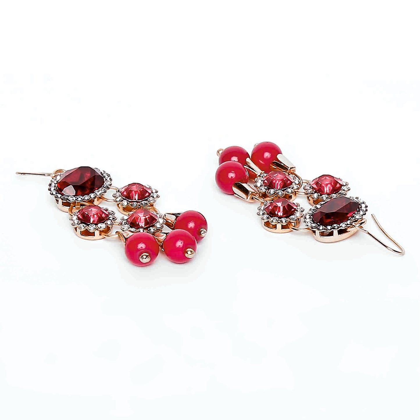 Red Diamante Earring