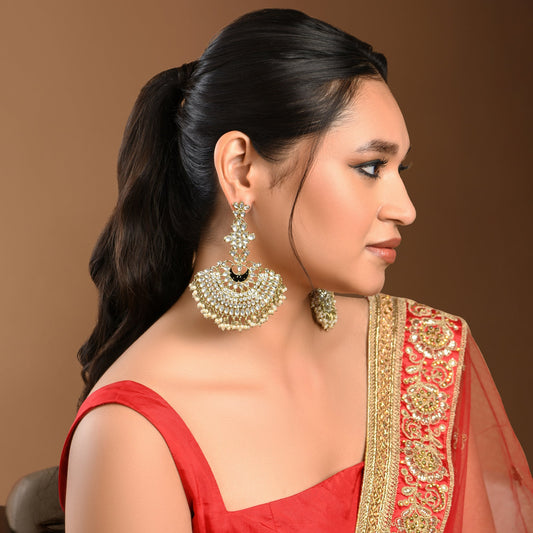 Kundan Chandbali Earrings