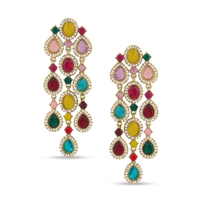 Multicolor Crystal Danglers Earrings