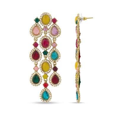 Multicolor Crystal Danglers Earrings