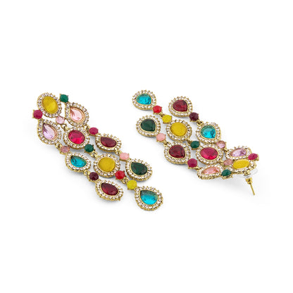 Multicolor Crystal Danglers Earrings