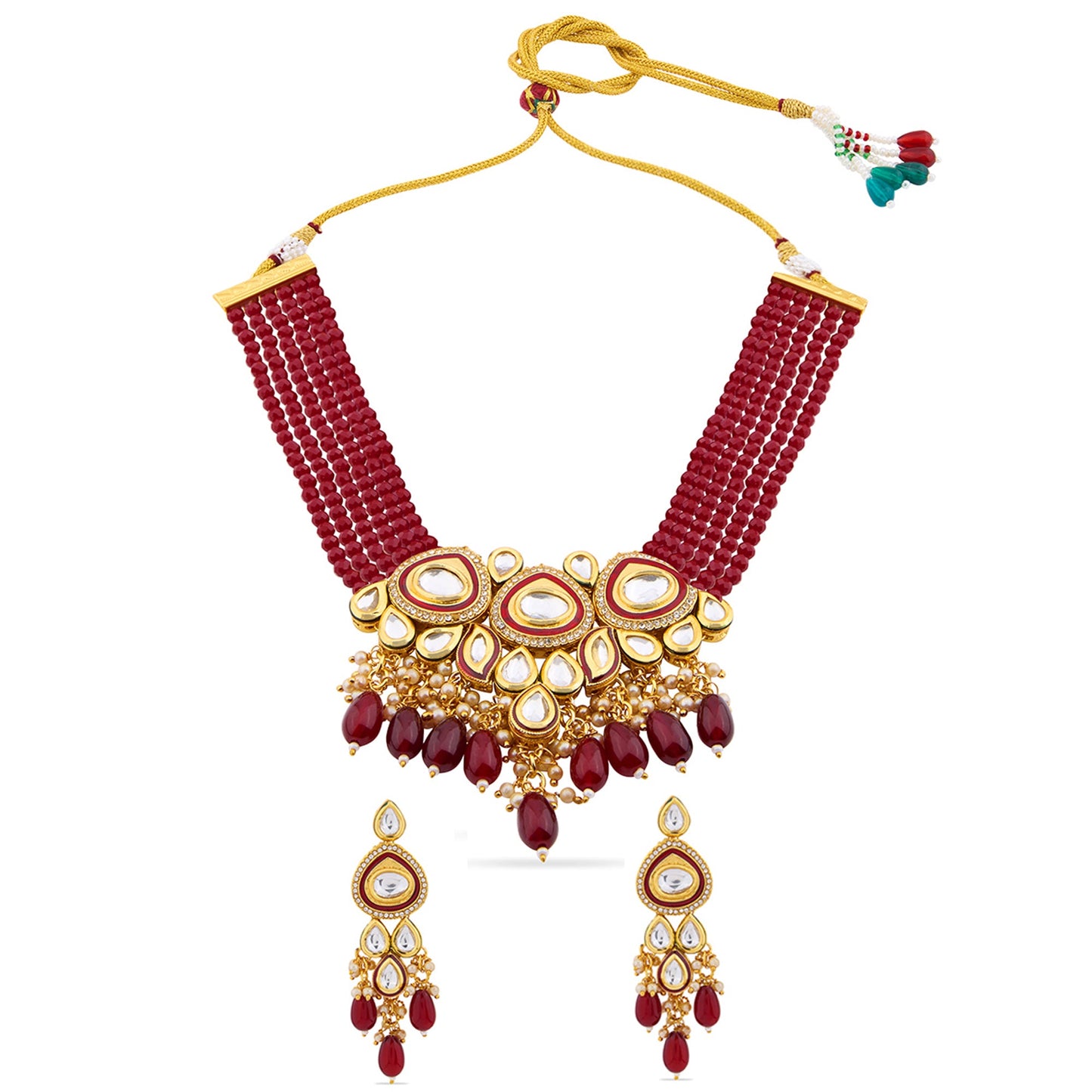 Kundan Beaded Necklace Set