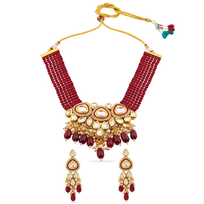 Kundan Beaded Necklace Set
