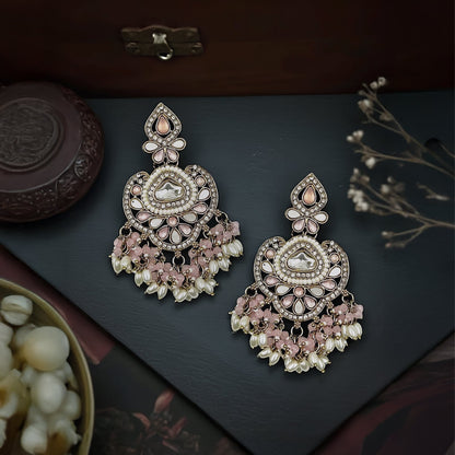 Pink Stone Chandbalis