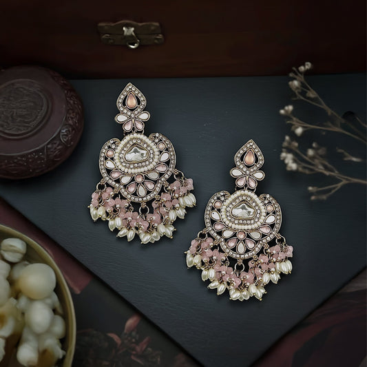 Pink Stone Chandbalis