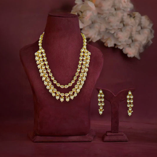Meenakari Kundan Studded Layered Necklace Set