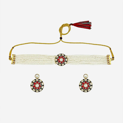 Kundan Pearl Choker Set