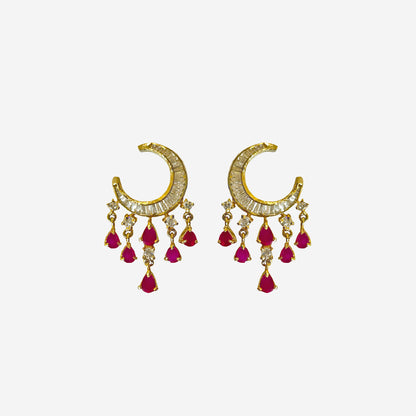 Amara Ruby Pink Drop Earrings