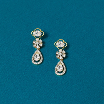 Gold Ophelia Two Tone Waterfall Necklace set