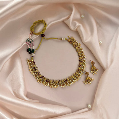 Mogra Antique Necklace Set