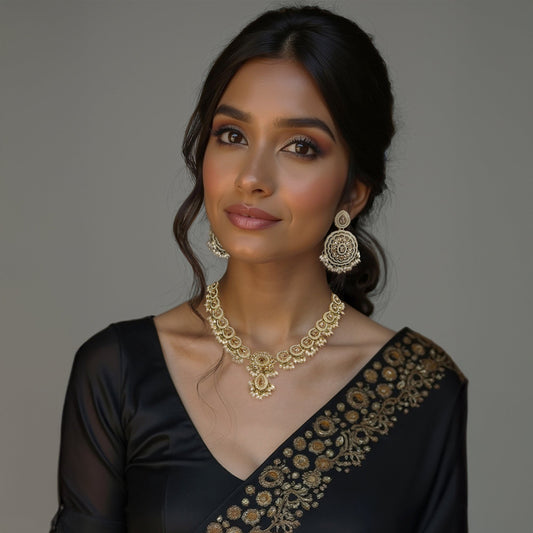 Gold Noor-e Beaded Necklace