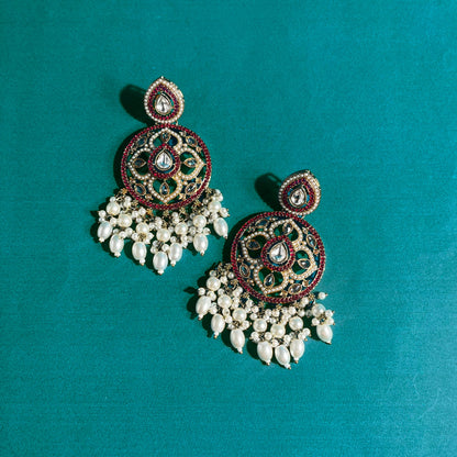 Aziza Begum Ruby and Pearl Necklace Set