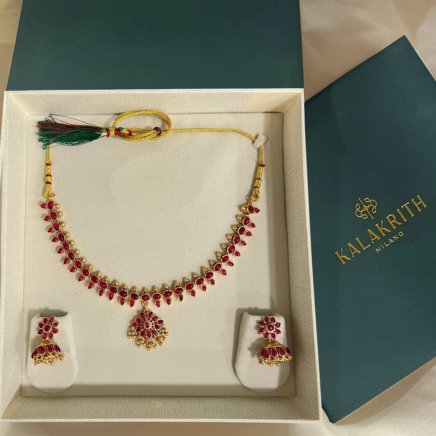 Tarini Ruby Necklace Set