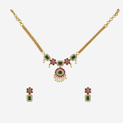 Meera Floral Necklace Set