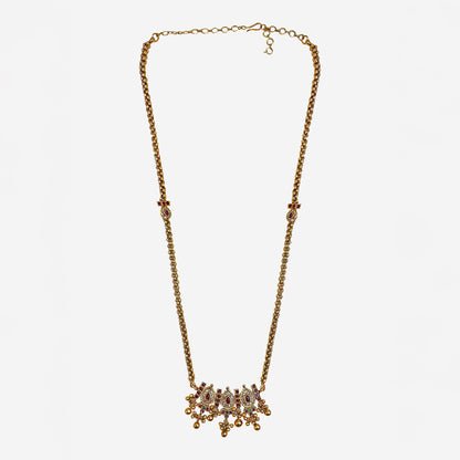 Indira Gold Long Necklace Set