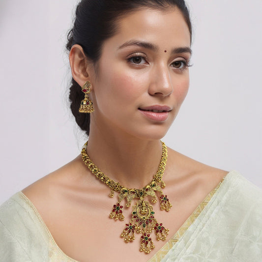 Padma Multi Charm Necklace Set