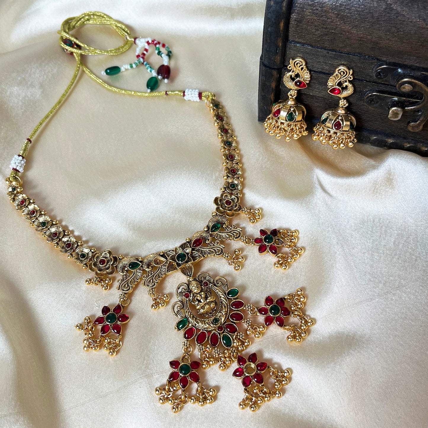 Padma Multi Charm Necklace Set