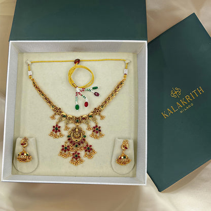 Padma Multi Charm Necklace Set