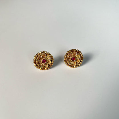 Rajni Red Beaded Necklace Set