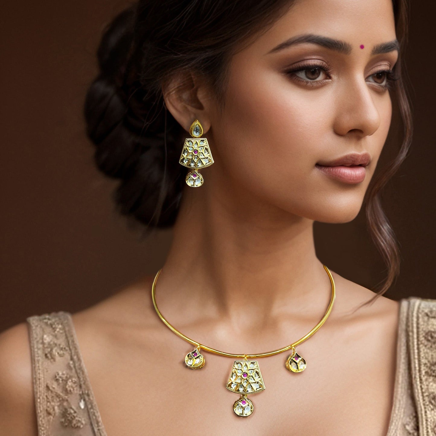 Manjari Hasli Kundan Set